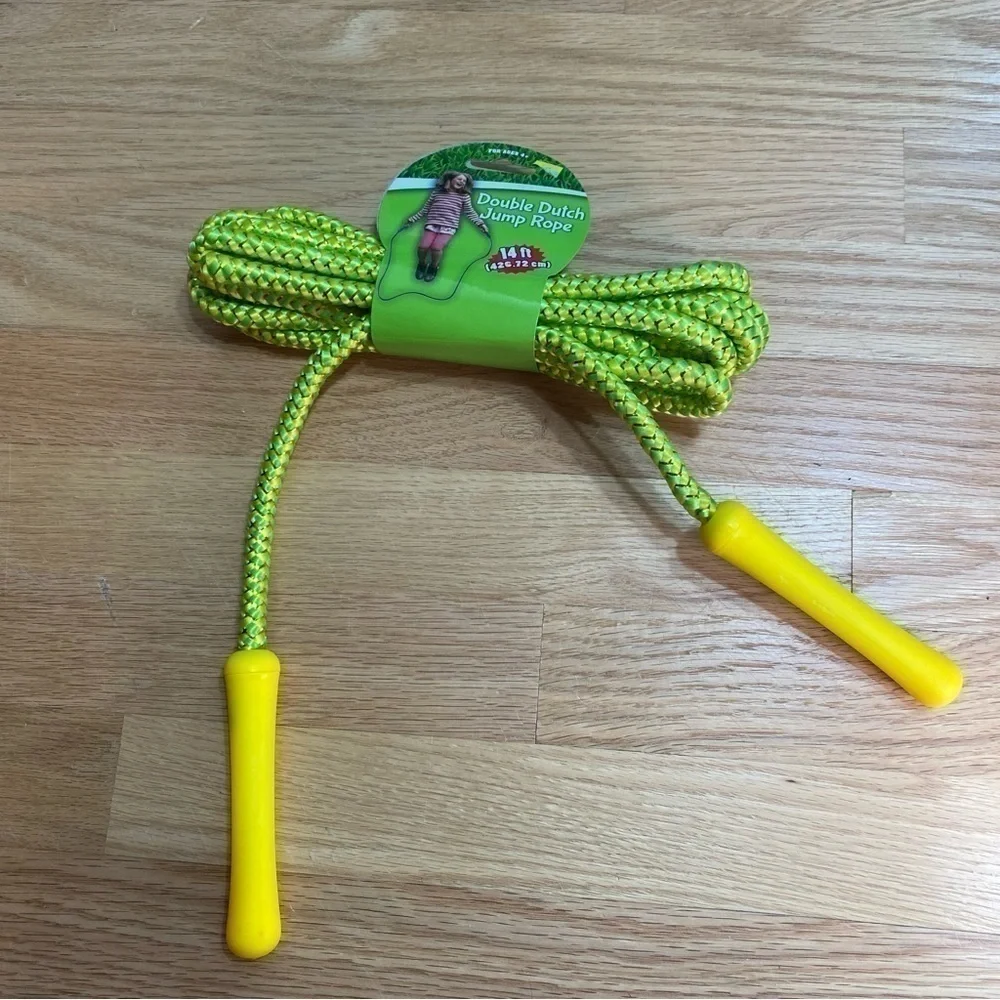 Jump Rope 14” Double Dutch NEW Yellow Green Outdoor